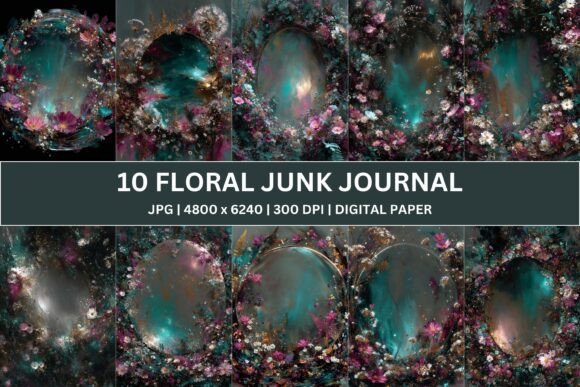 10 Celestial Floral Junk Journal: Where Creativity Meets Cosmic Inspiration
