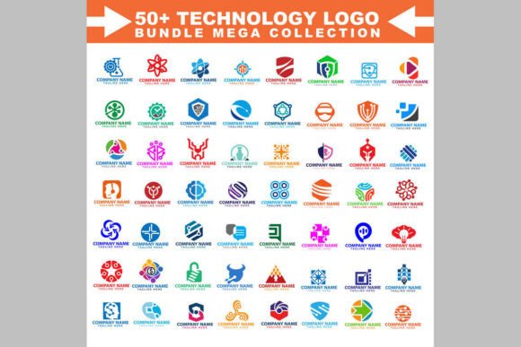Creating a Bold Tech Brand Identity with the Mega Collection of 50 Futuristic Logos
