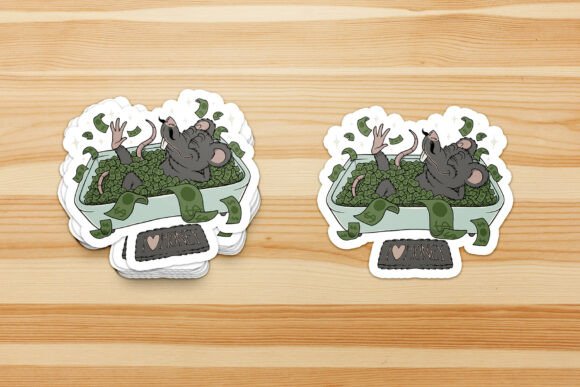 Elevate Your Brand with the Rat Mascot in a Bathtub Full of Money