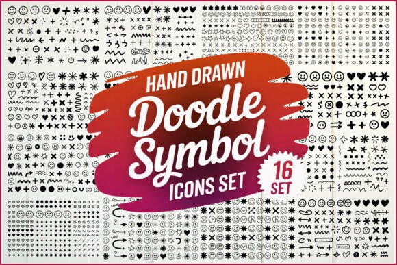 Enhance Your Creative Projects with the Hand Drawn Doodle Symbol SVG Set
