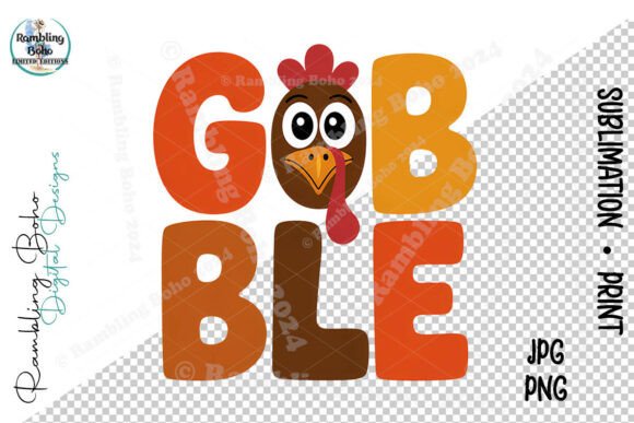 Gobble Funny Turkey Face Thanksgiving