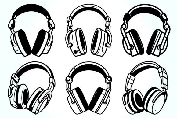 Headphone Silhouette Vector: A Versatile Design Asset for Creative Projects