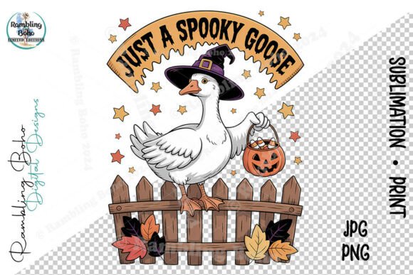 Just a Spooky Goose Fall Halloween Fence: A Versatile Design for Seasonal Creativity