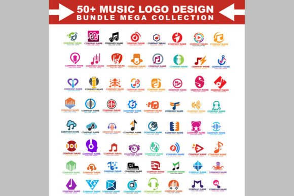 Music Branding Made Easy with Mega Collection -50 Editable Logos