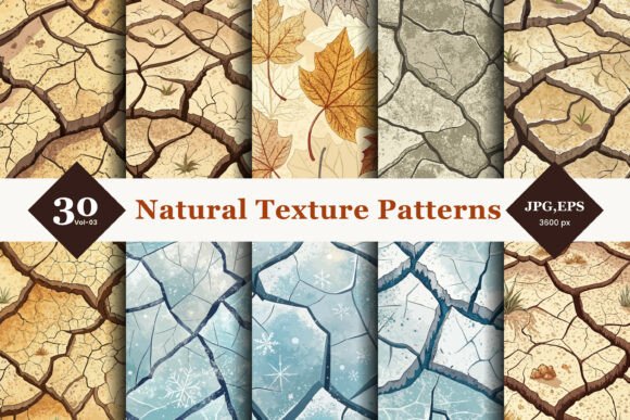 Natural Texture Seamless Patterns 03: A Designer’s Guide to Earth-Inspired Design Elements
