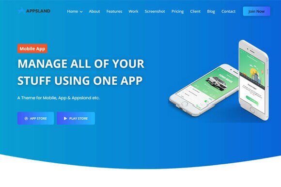 Professional Mobile App HTML Template