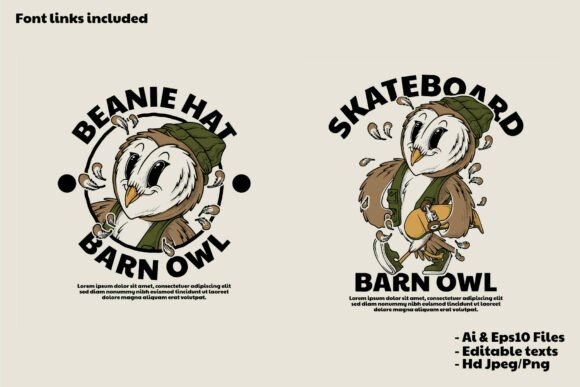 Retro Barn Owl Mascot Holding Skateboard: A Unique Branding Asset
