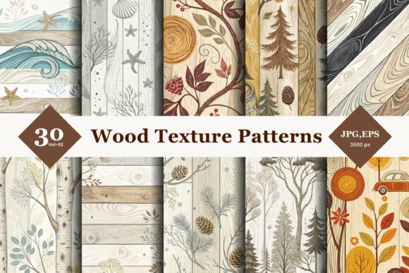 Wood Texture Seamless Patterns 02: A Versatile Design Resource